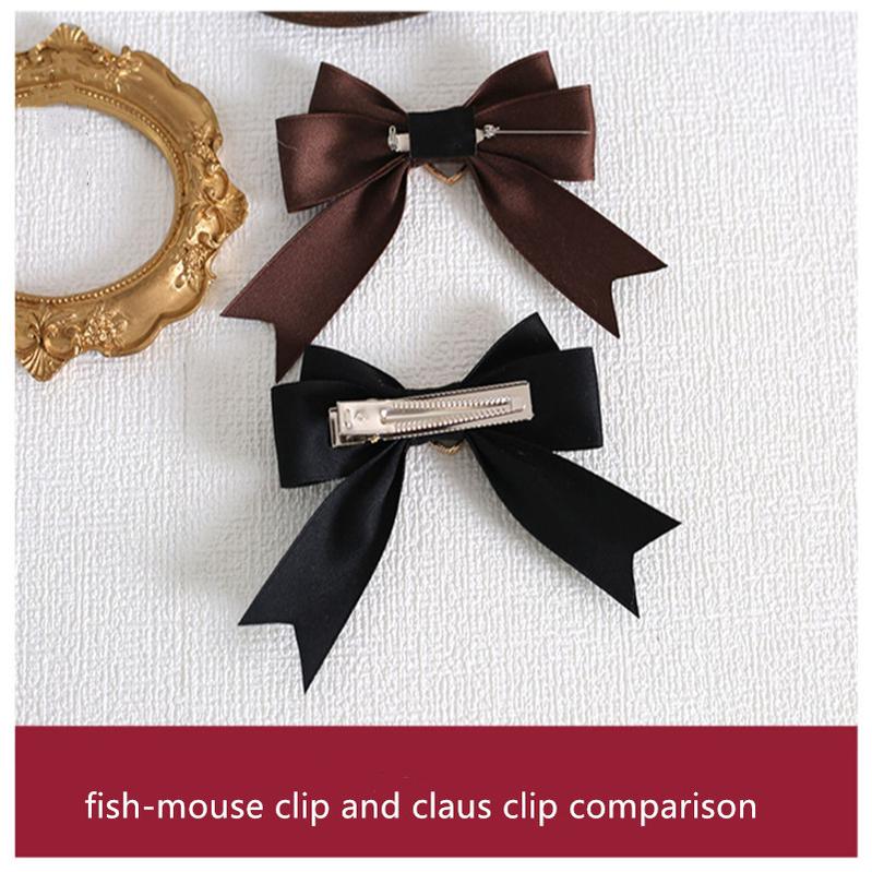 Xiaogui - Handmade Kawaii Bow Clips Brooch - Multicolors Headwear