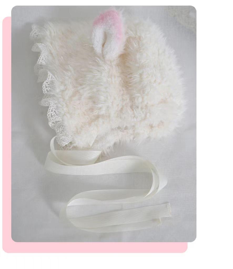 Xiaogui - Kawaii Lolita Earflap Hat Winter - Lolita Earflap Hat Sheep Ear Headwear