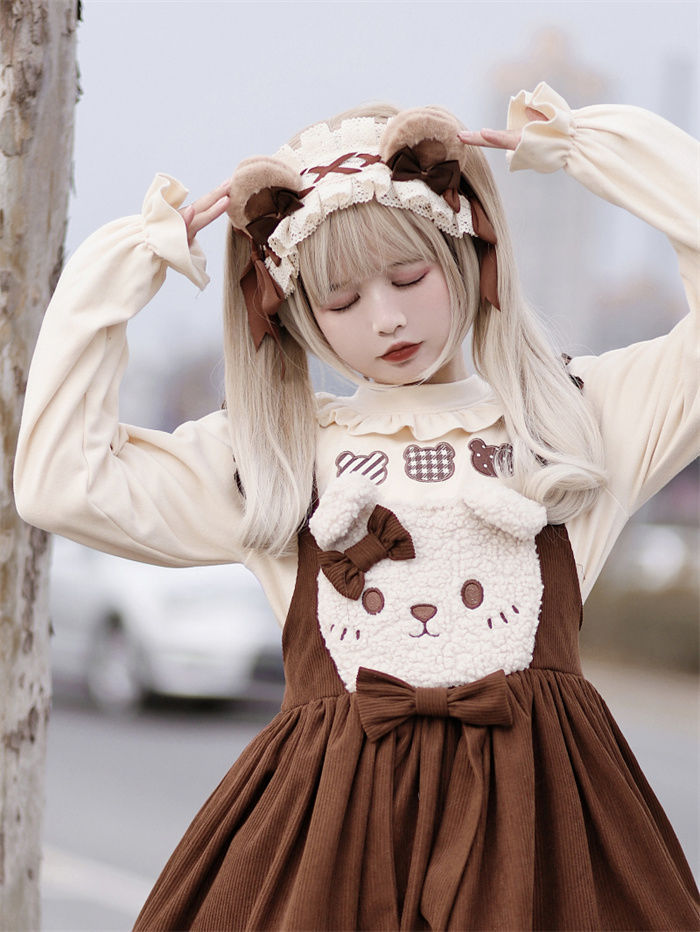 Original Handmade Bear Headband Lolita KC BNT Animal Ear Coffee
