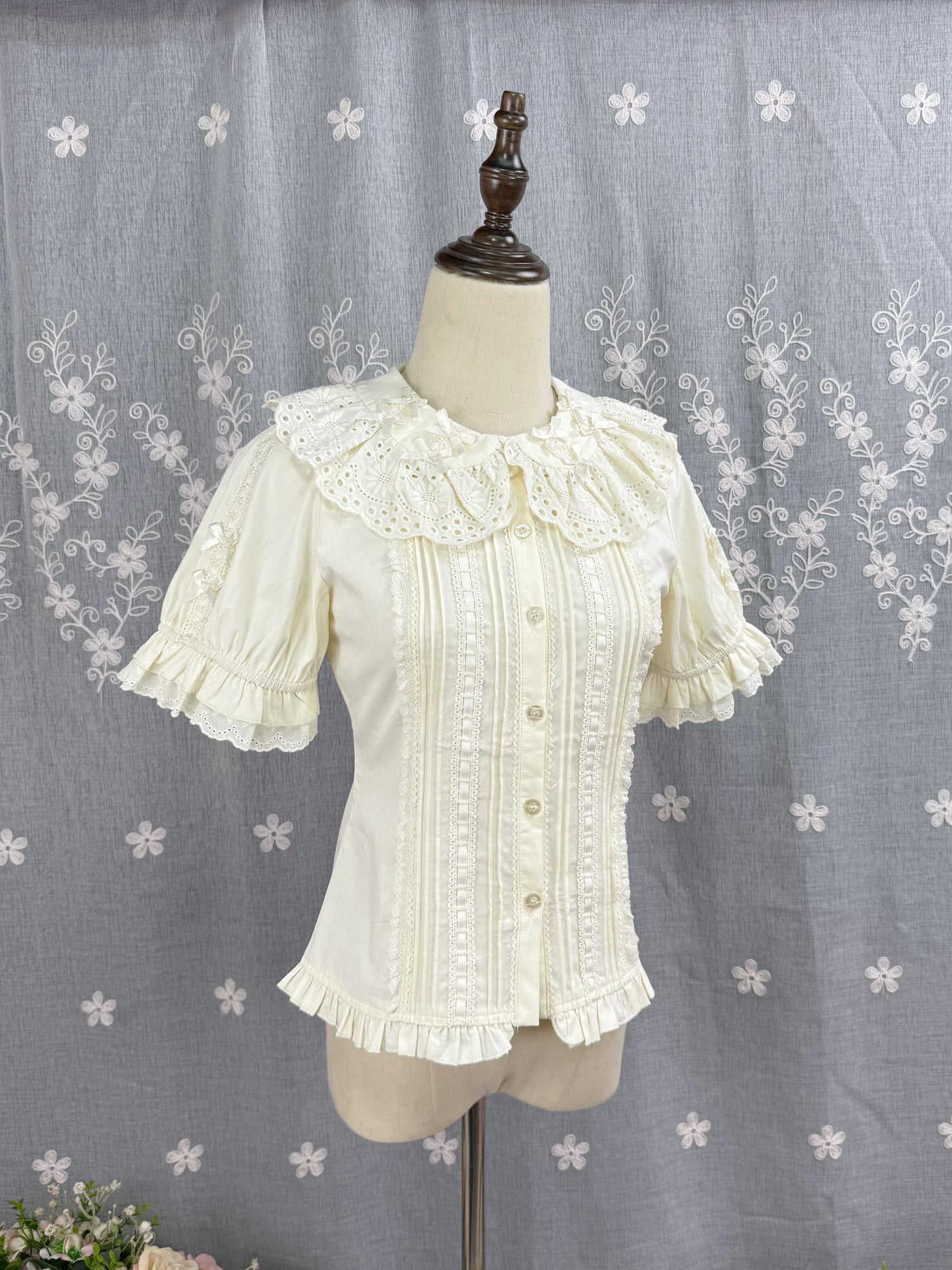 DMFS Lolita - Sunflower - Sweet Lolita Peter Pan Collar Blouse, Cotton Fabric