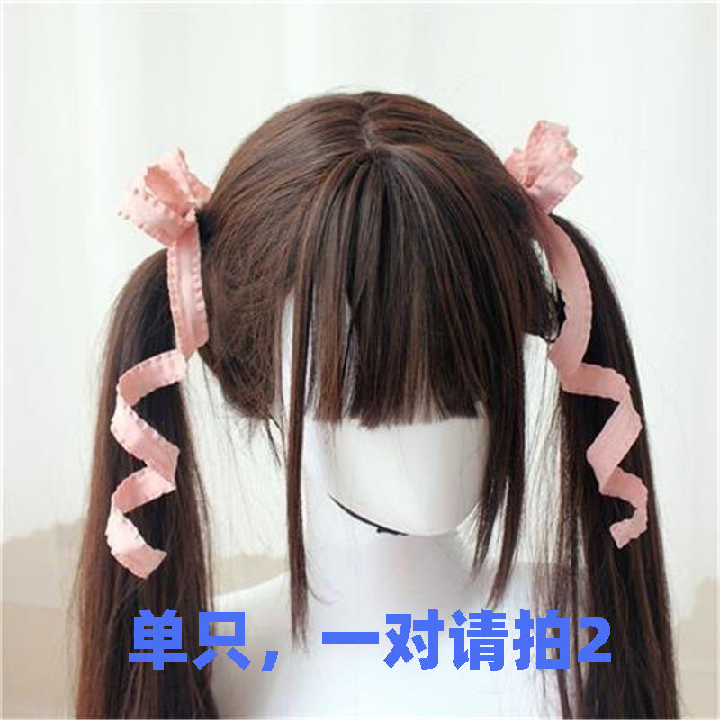 Original Handmade Double Ponytail Twist Hair Clip Lolita Girl Sweet Pair Clip Japanese Anime Cosplay Styling Hair Accessory