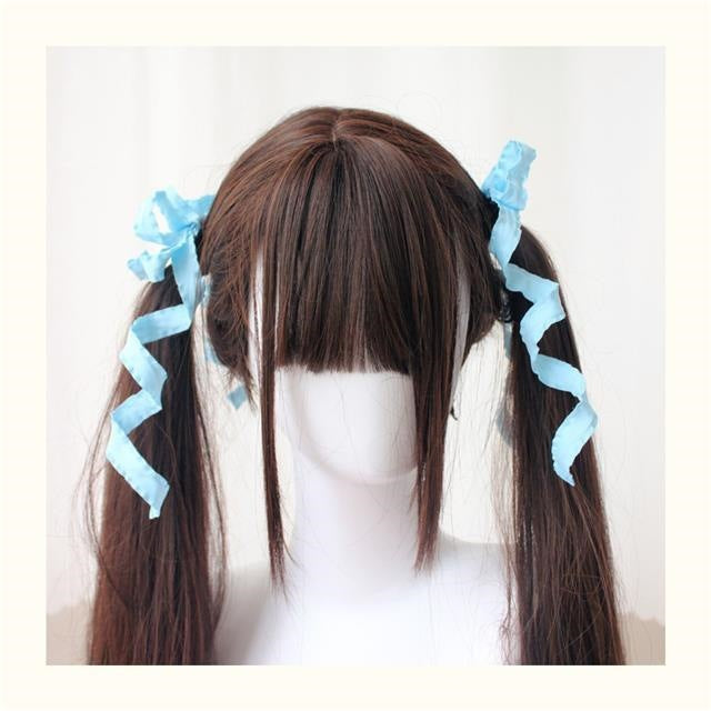 Original Handmade Double Ponytail Twist Hair Clip Lolita Girl Sweet Pair Clip Japanese Anime Cosplay Styling Hair Accessory