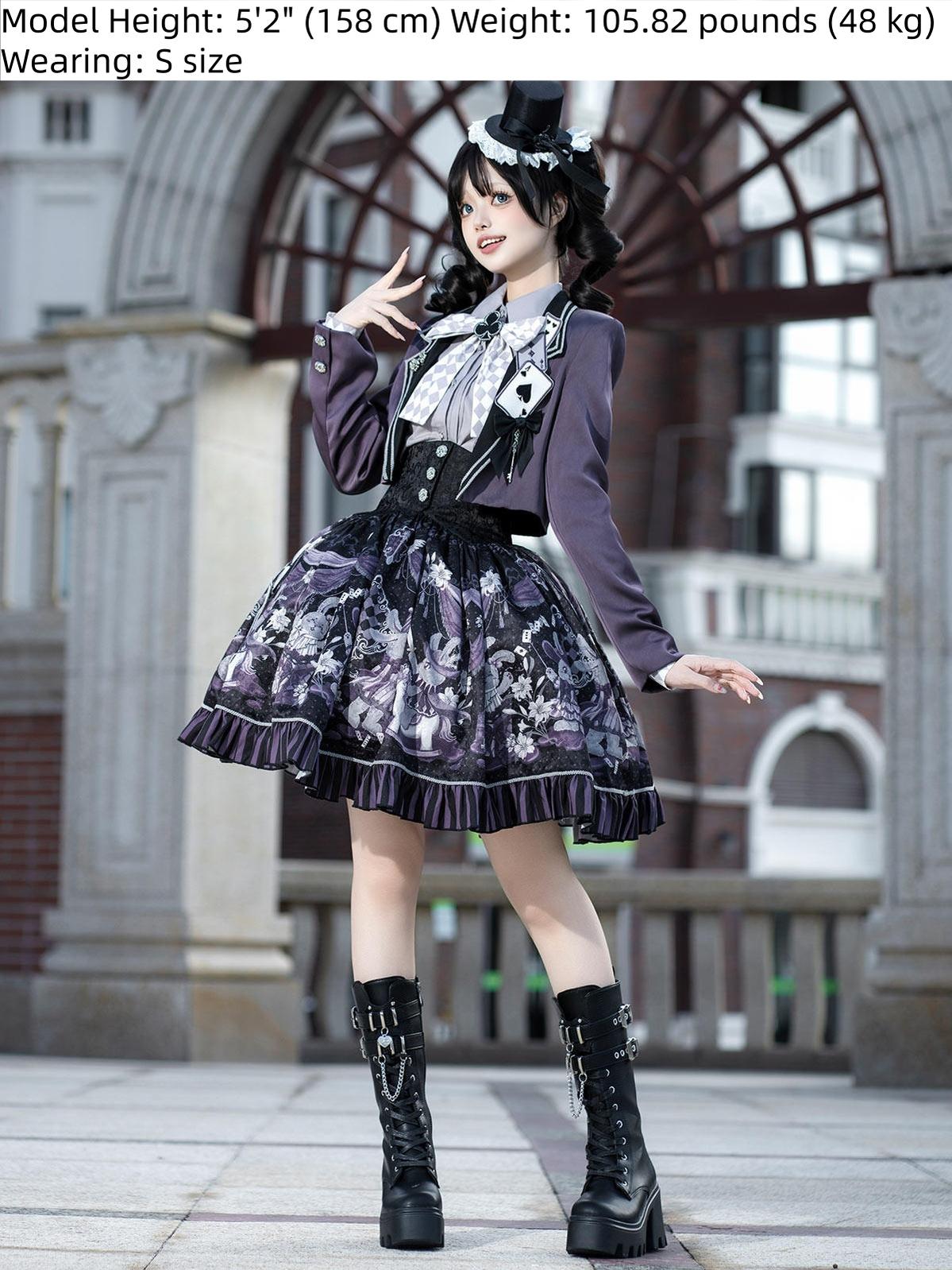Your Princess - Magic Troupe - Gothic Lolita Outfit, Bunny Printed Skirt