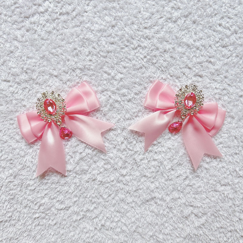 Handmade - Cosplay Ribbon Bow - Brooch or Flat-Back Accent - detail view 12