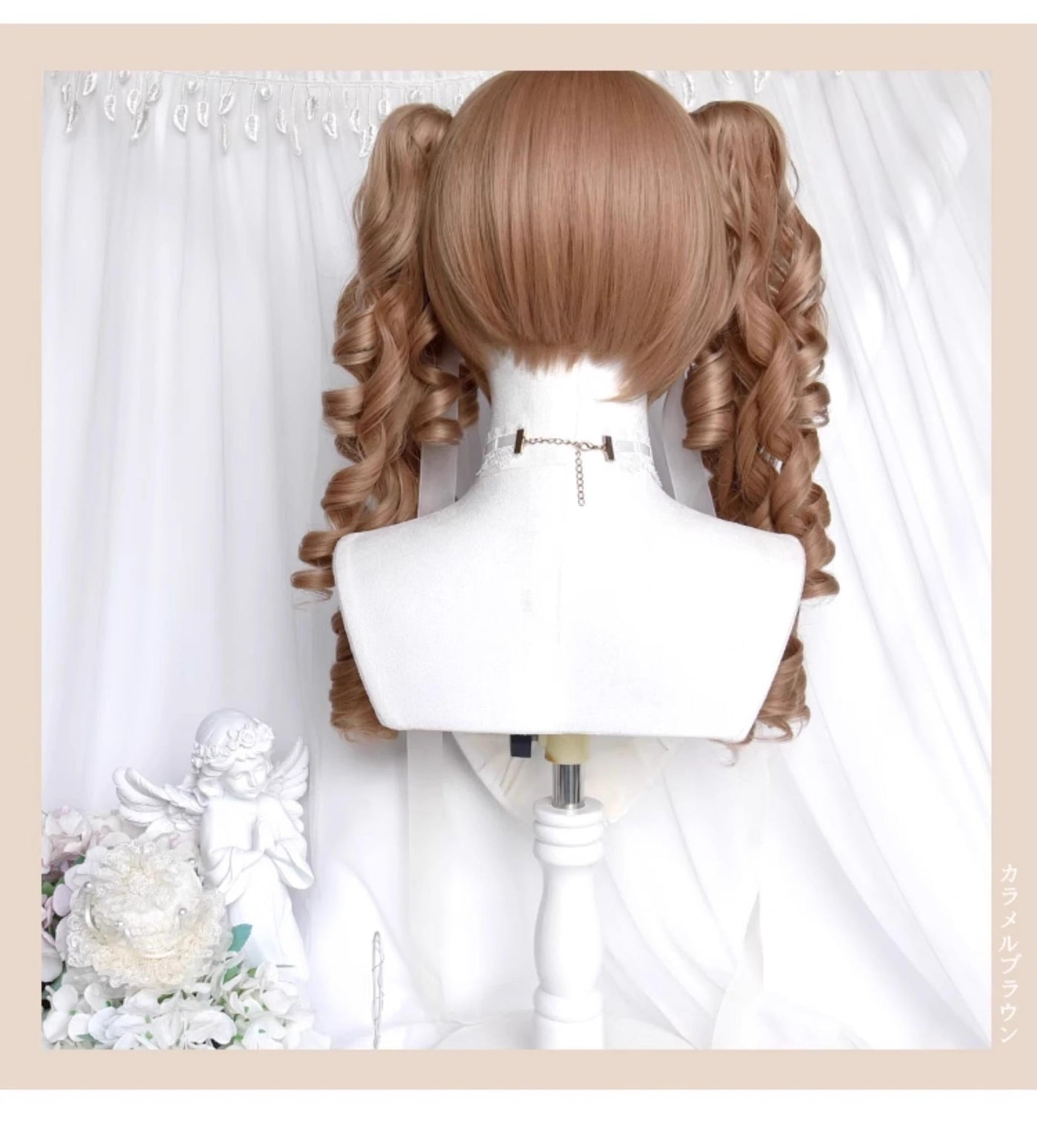 Sinwavy - Vintage Lolita Wig Double Ponytail - Roman Roll Hair Wig
