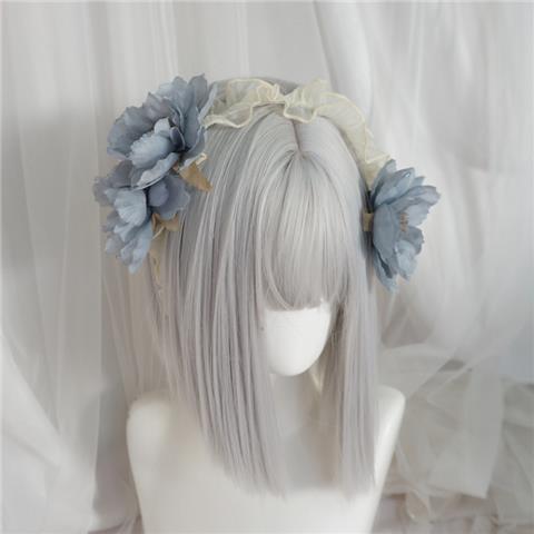 Vintage Elegant Lolita Flower Lolita Headwear Hairband Sweet Cool Gothic Dark Girl Ancient Style Hair Accessories - Lolita Fetch