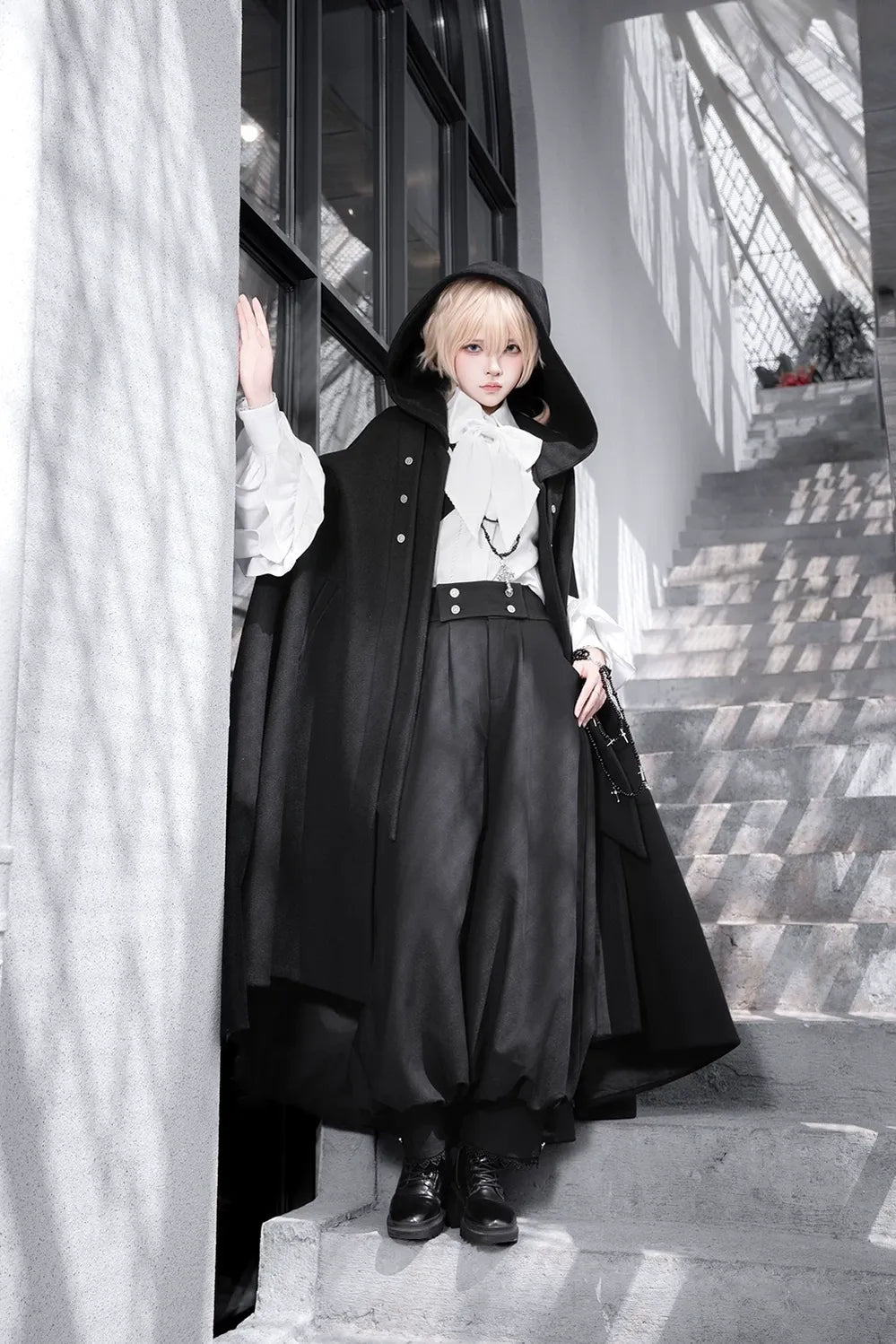 Princess Chronicles - Codename 003 - Ouji Lolita Shirt and Pants Set, Hooded Cape