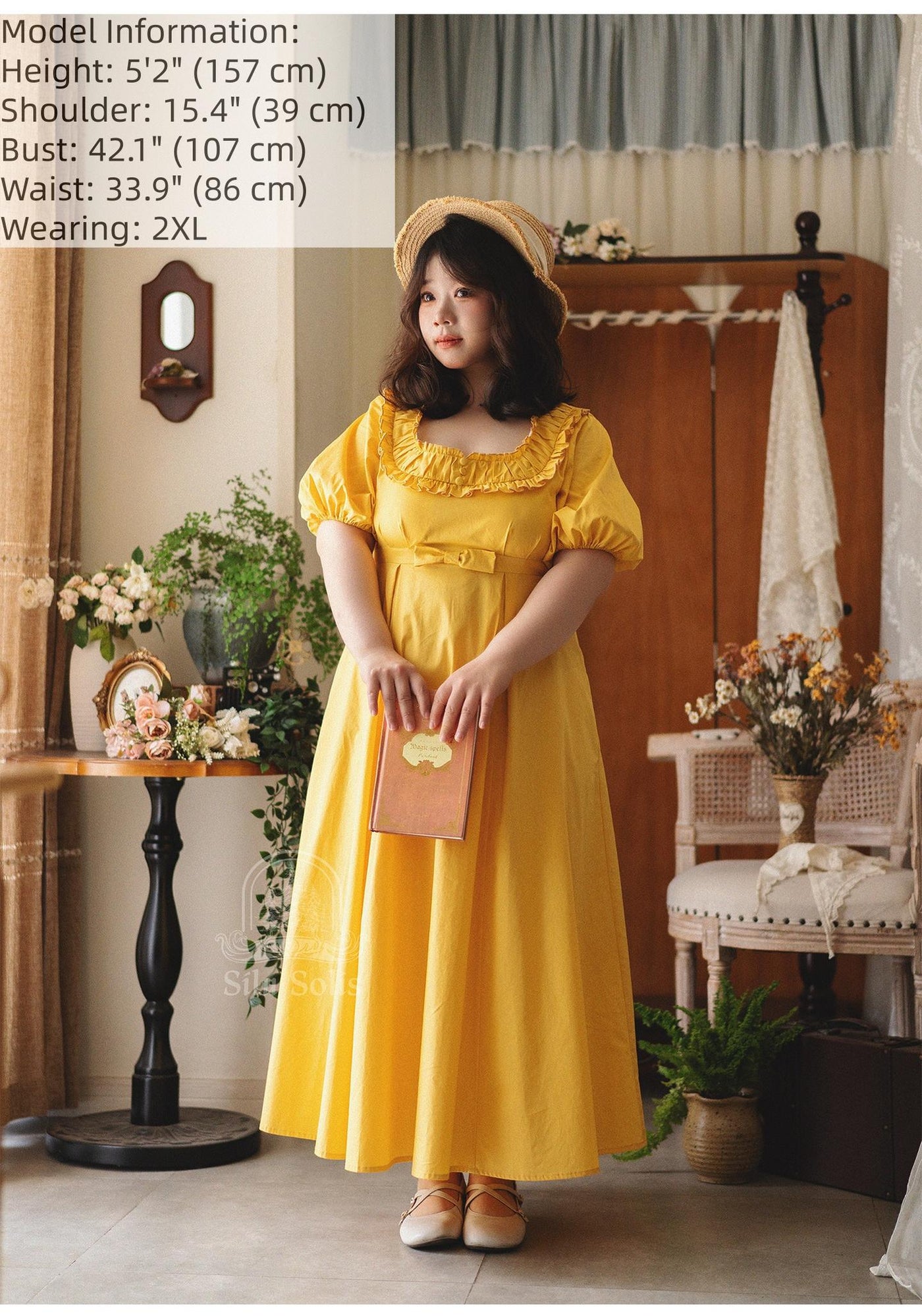 Forest Wardrobe - Morning Forest - Cotton Empire Waist OP Dress with Built-in Bra Pads