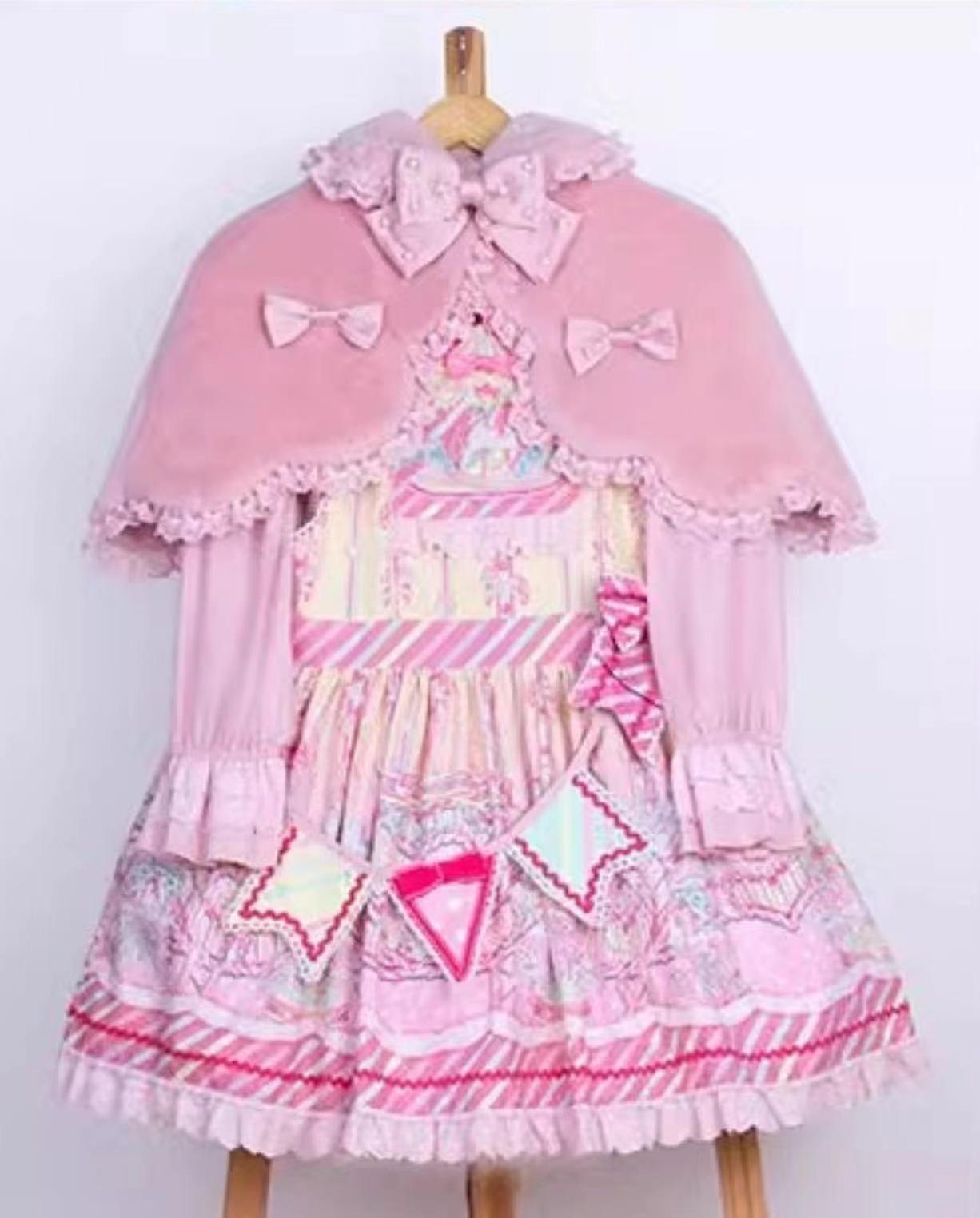 Letters from Unknown Star - Kawaii Lolita Cape Winter Lolita - Shawl Daily Outerwear
