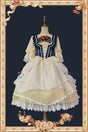 S / Costume Blanche Neige (avec ruban abricot sur la poitrine)