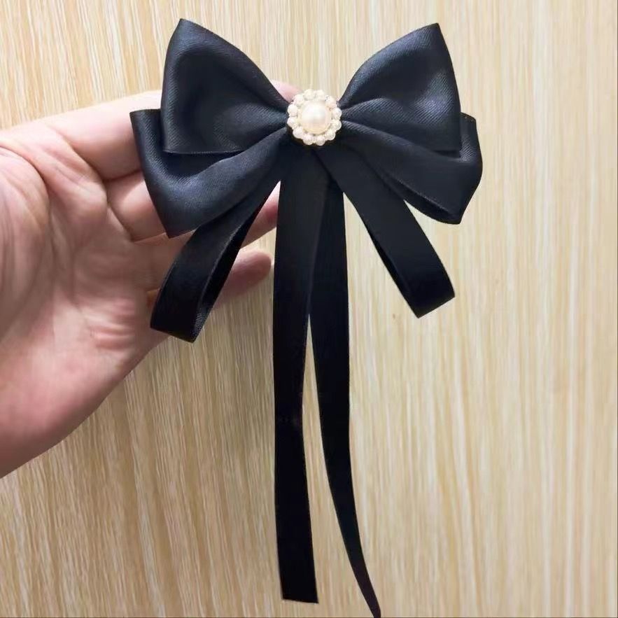 Handmade - Lace Ribbon Bow Collar - Brooch and Hair Clip - detail view 7