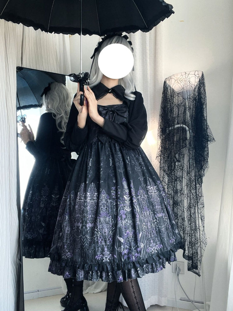 1st Anniversary - Purple Iris - Gothic Dress and Shawl - product image 6