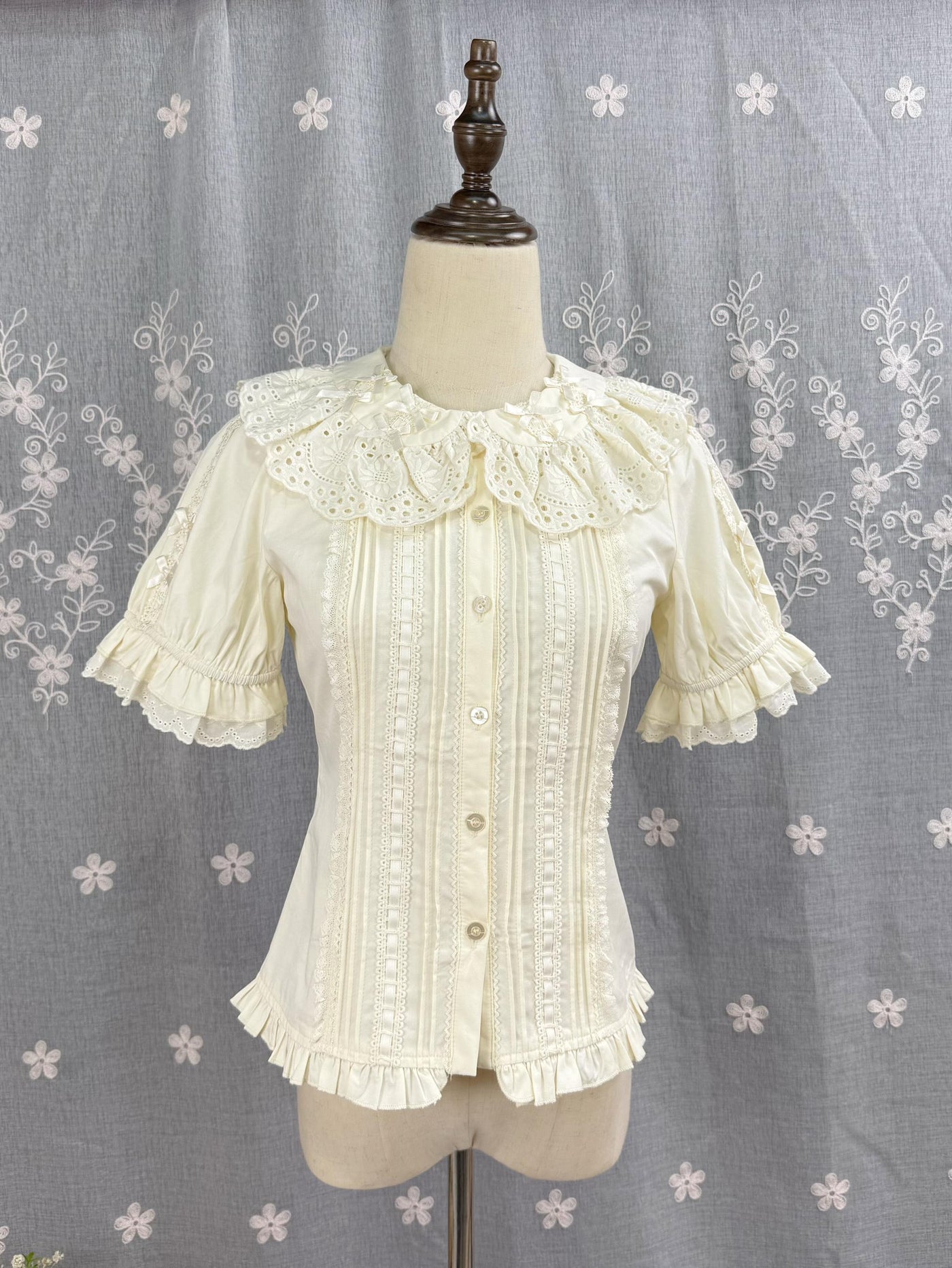 DMFS Lolita - Sunflower - Sweet Lolita Peter Pan Collar Blouse, Cotton Fabric