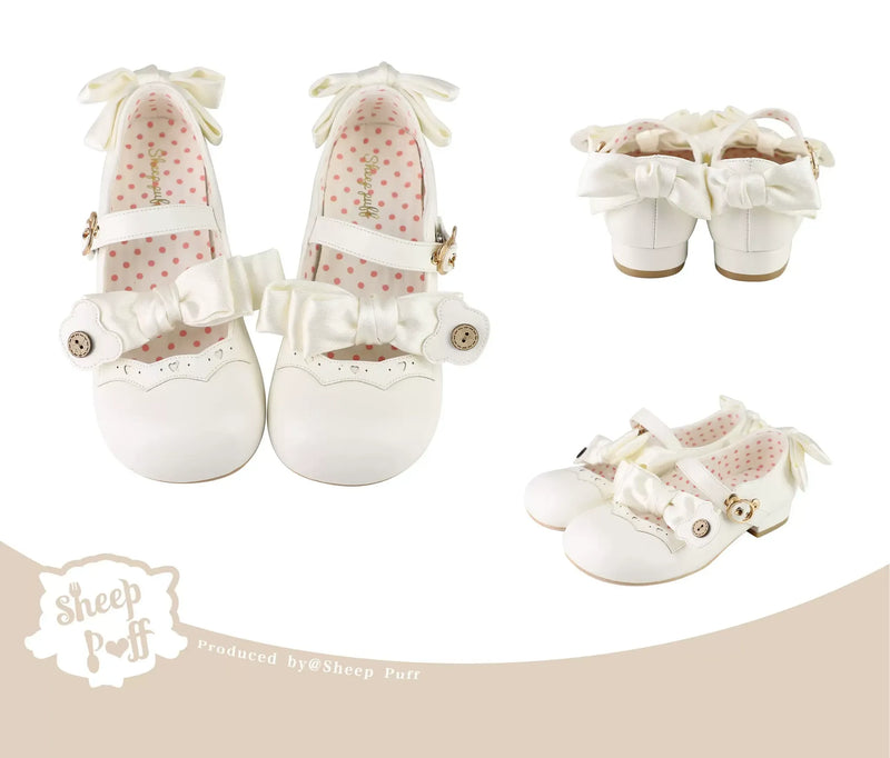 sheeppuff - Bear Room 1.0 - Bow Lolita Shoes with Bear Buckle - option image