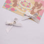 White Mini Bow Brooch / 1-Piece Set