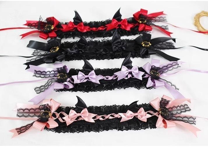 Xiaogui - Halloween Gothic Lolita Hairband - Detachable Devil Wings Headwear