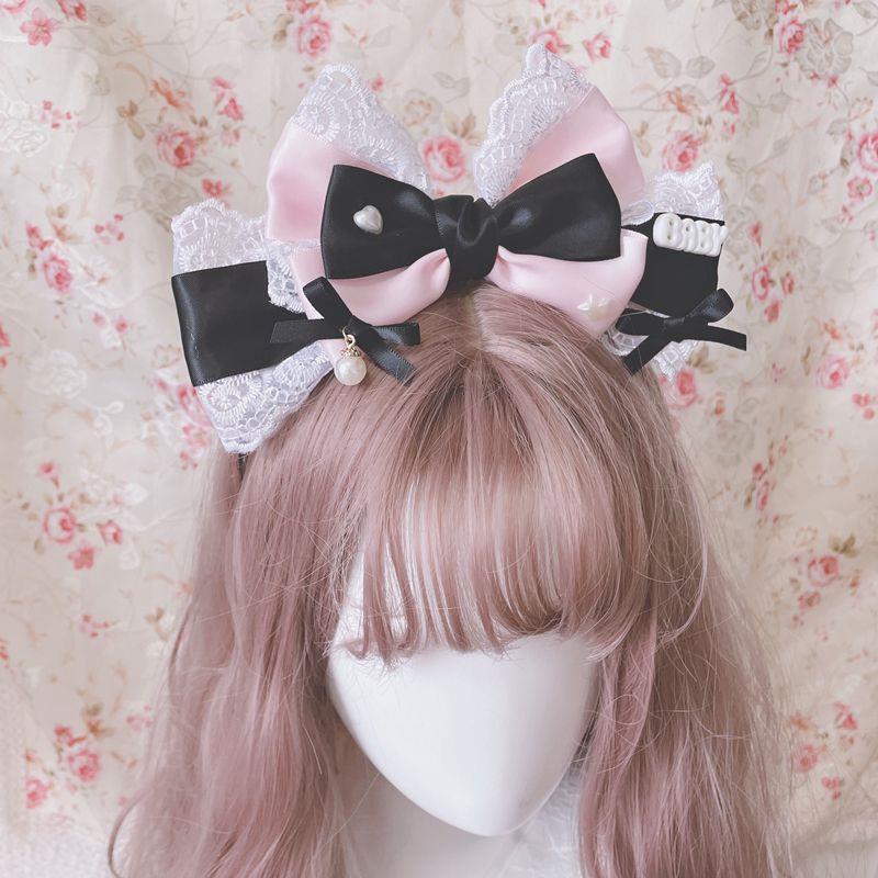 Cream Baby Original Sweet Spring Color Lolita Oversized Bow KC Bow Hair Clip Hair Accessory - Lolita Fetch