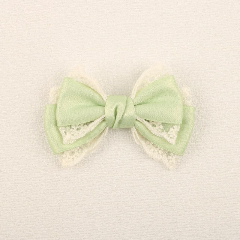 Handmade - Forest Lace Bow - Hair Clip or Brooch - detail view 6