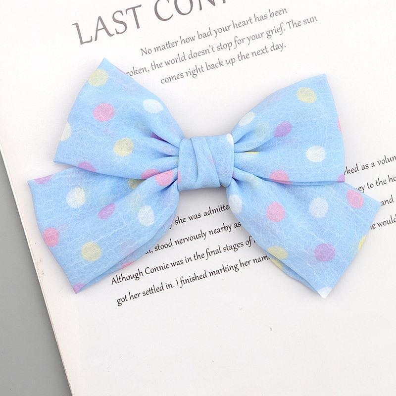 Handmade - Mini Polka Dot Bow - Clip, Brooch or Craft Accent - detail view 4