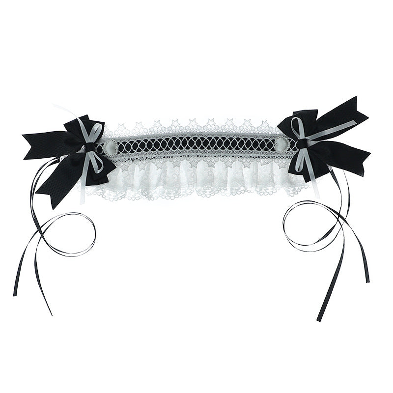 Japanese Style Handmade Cute Sweet Hair Accessories Versatile Lolita Girl Hair Ornaments Lace Bow Hair Clips Tea Party Hair Bands