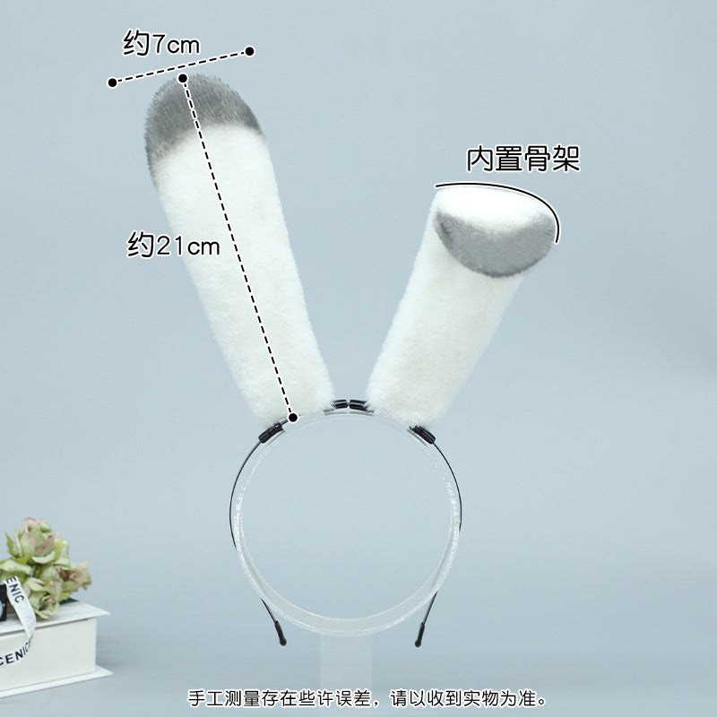 Simulated Plush Animal Ears Star Arctic Rabbit Ear Hair Accessories Comic Con Cosplay Headband Rabbit Police Officer Headwear