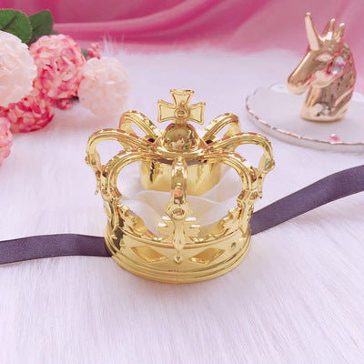 Lolita Crown Hair Accessories Gorgeous Rose Crown Hairband Headdress Golden Crown Hair Clip