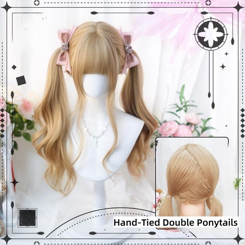 Dalao Home - Sweet Lolita Wig Double Ponytails - Long Wavy Wig Wig