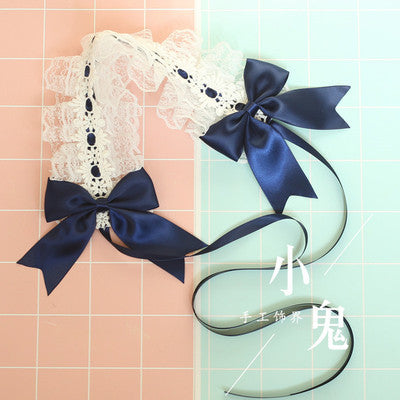 Soft Girl Sweet Lolita Headband White Lace Hair Accessory Versatile Kc Hair Ornament Dark Gothic