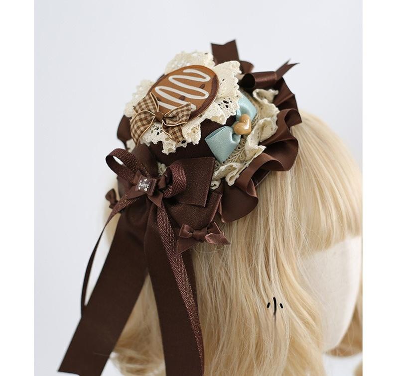 Xiaogui - Sweet Lolita Headband and Top Hat - with Candy Details Headwear
