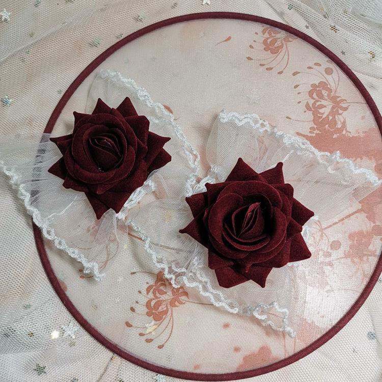Independent Brand - Gothic Rose Lace Wrist Cuffs - Gloves &