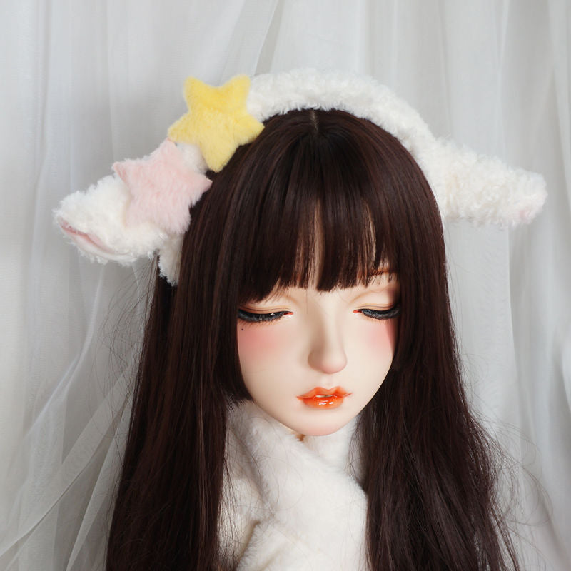 Little Star Sheep Ear Headband Cute Soft Girl Sheep Baa Headwear Plush