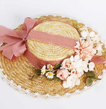 Xiaogui - Elegant Lolita Flower Bow Lace - Sunhat Headwear