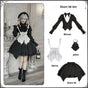 Kurzes Komplettset (Bluse + Kurzer Rock + Schürze + Jabot) (Vorbestellung) / S