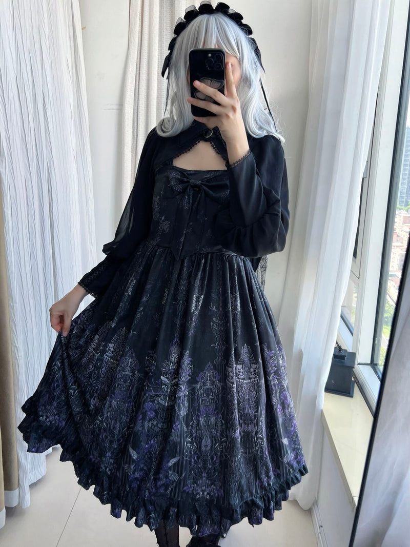 1st Anniversary - Purple Iris - Gothic Dress and Shawl - product image 3