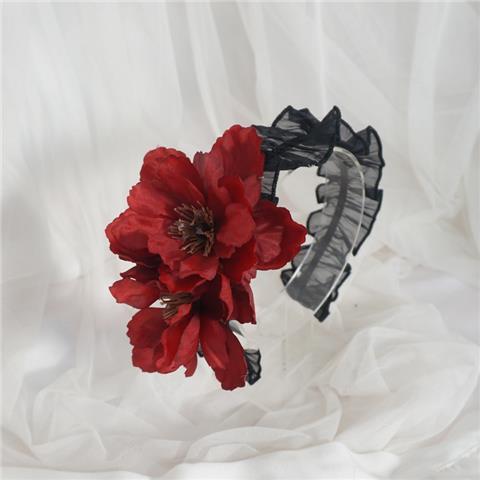 Vintage Elegant Lolita Flower Lolita Headwear Hairband Sweet Cool Gothic Dark Girl Ancient Style Hair Accessories - Lolita Fetch