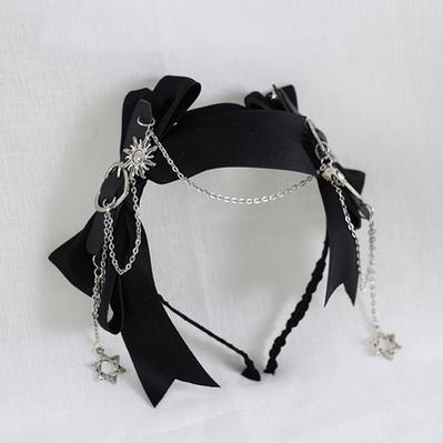 Xiaogui - Dark-themed Gothic Lolita Heart - Hair Clips Headwear