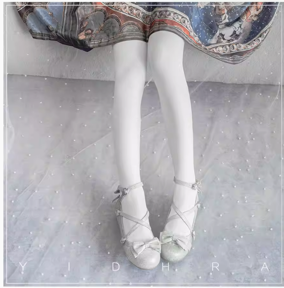 120D Daily Lolita Velvet Spring Leggings, Solid Color One Size 120D- white / 2.0 version / upgraded version(2 pairs)