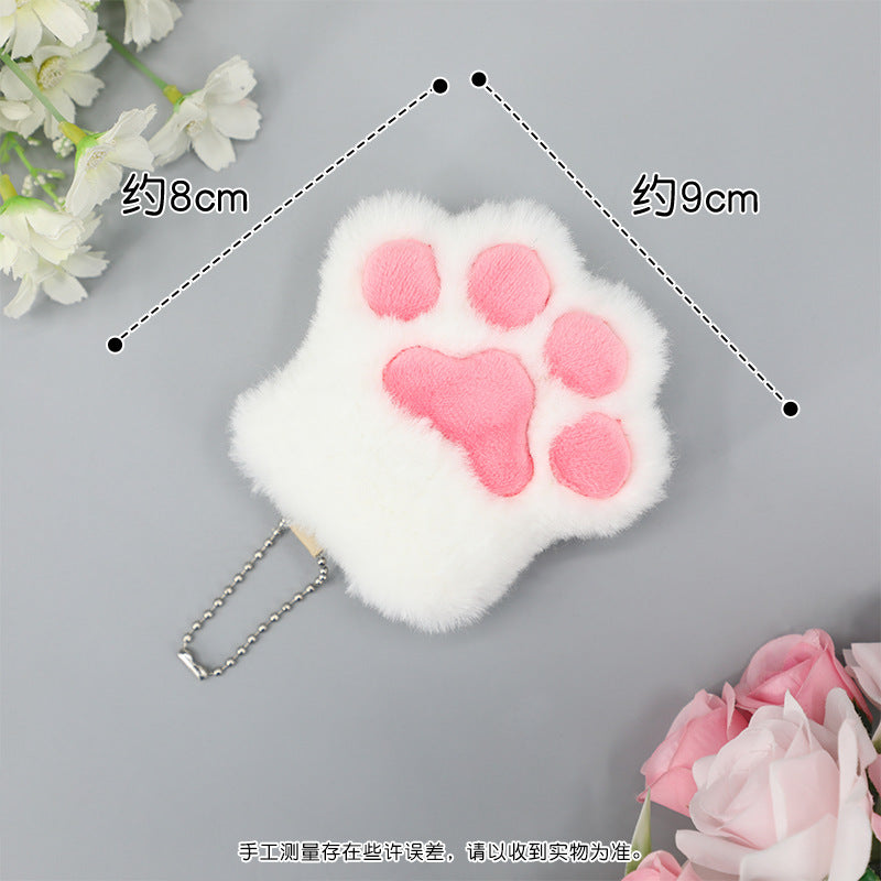 Simulation Animal Paw Small Ornament Keychain Cat Small Decoration Doll Small Accessory Cute Plush Cat Paw Small Pendant
