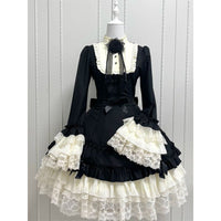 1st Anniversary - Nocturne Song - Black Dress and Cape Set - Nocturne Song - Black Dress Only / S
