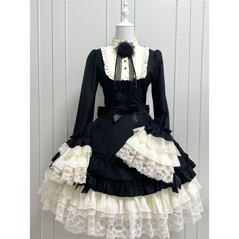 1st Anniversary - Nocturne Song - Black Dress and Cape Set - product image 5