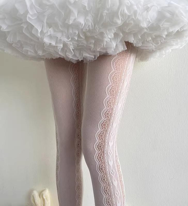 WAGUIR - Sweet Lolita Lace Patchwork - Pantyhose Socks