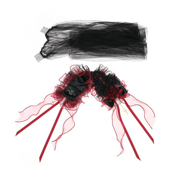 Lolita Original Hairband Gothic Rose Veil Luxurious Dark Elegant Tea Party Lolita Versatile Hairband Headwear