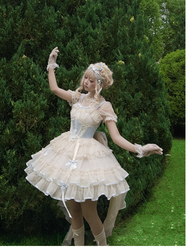 ZhiJinYuan - Time Waltz - Sweet Lolita Short Dress Ballet Style JSK