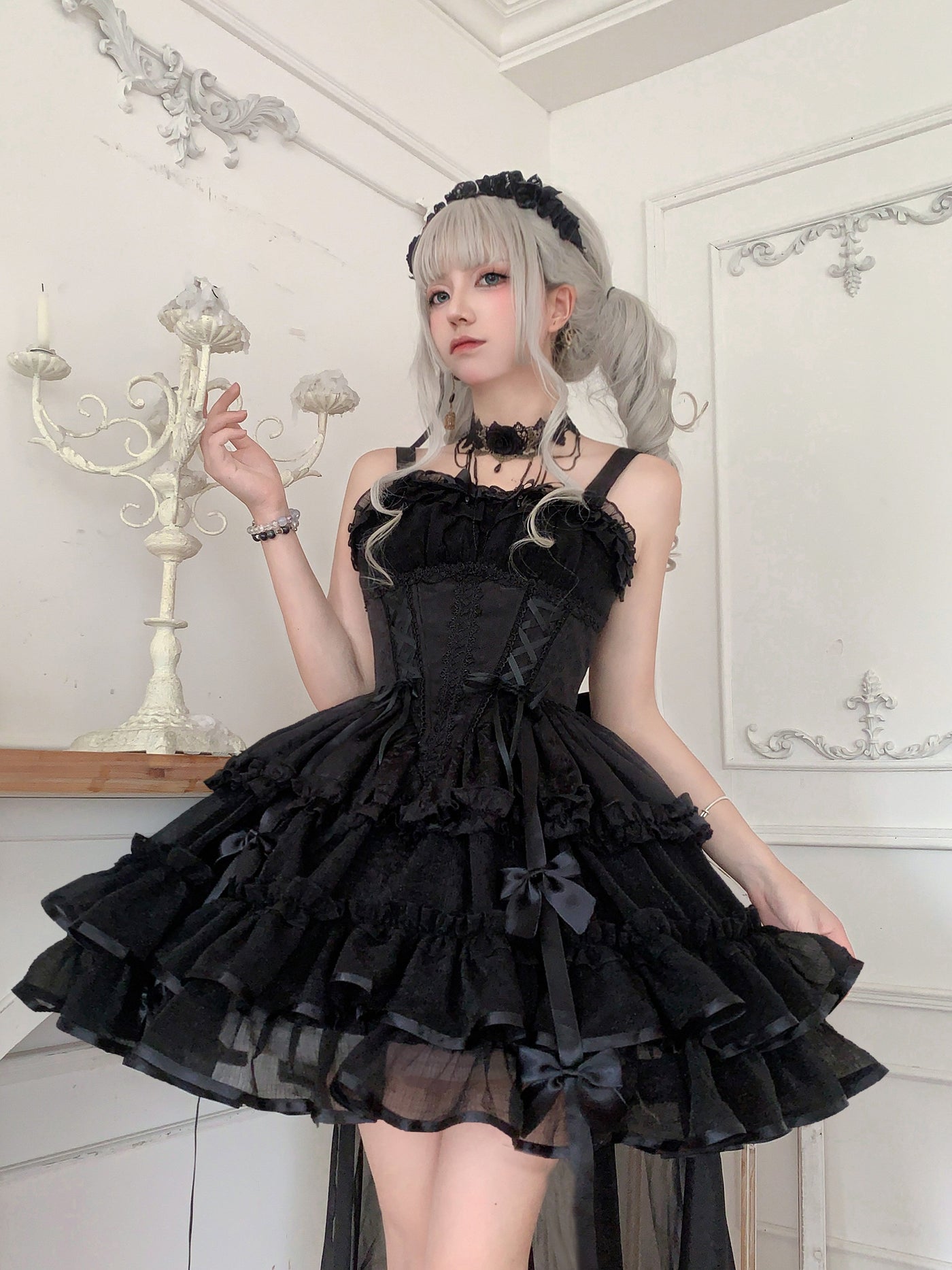ZhiJinYuan - Time Waltz - Sweet Lolita Short Dress Ballet Style JSK - Lolita Fetch