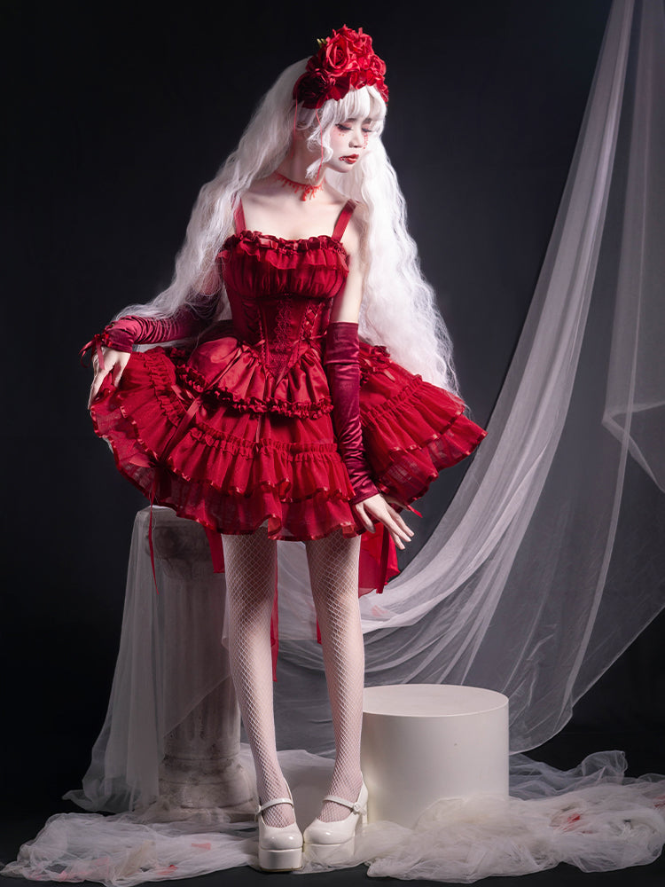 ZhiJinYuan - Time Waltz - Sweet Lolita Short Dress Ballet Style JSK - Lolita Fetch