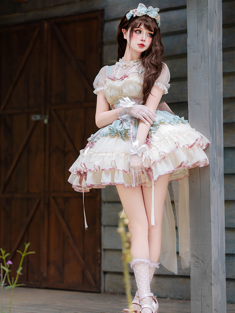 ZhiJinYuan - Time Waltz - Sweet Lolita Short Dress Ballet Style JSK - Lolita Fetch