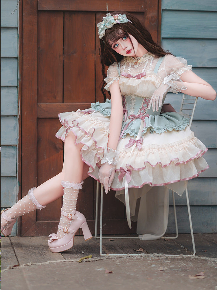 ZhiJinYuan - Time Waltz - Sweet Lolita Short Dress Ballet Style JSK