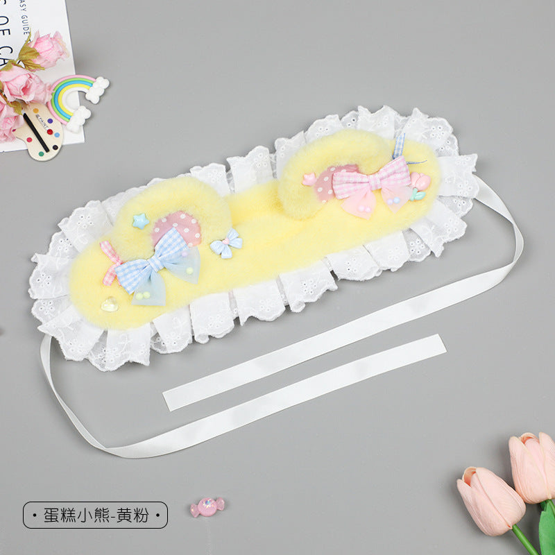 Lolita Japanese Style Girl Hair Accessories Cat Ear Hair Ornament Bow Hair Clip Plush Polka Dot Hairpin Cat Ear Headband