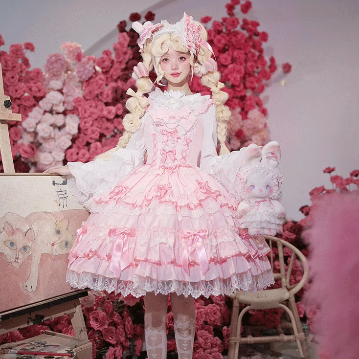 ZhiJinYuan- Love Notebook - Sweet Lolita Ancient Doll JSK - Lolita Fetch