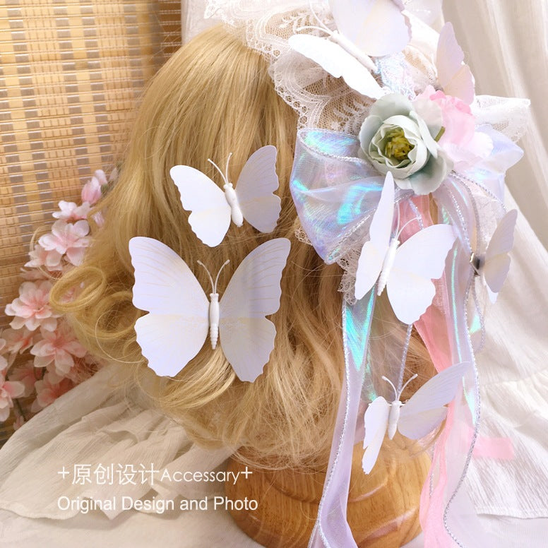 Lolita Hair Accessories 12 Realistic Butterfly Hair Clips Xiaohongshu Hanfu Accessories Fairy Set